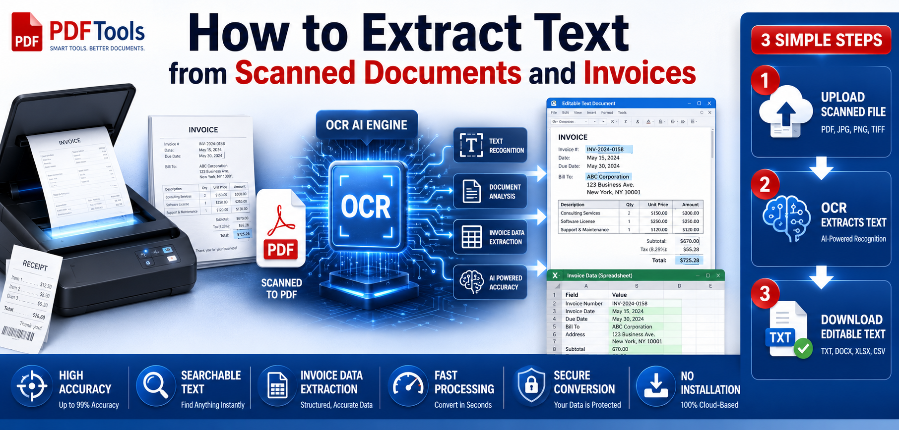 Extract Text from Scanned Documents & Invoices (2026)