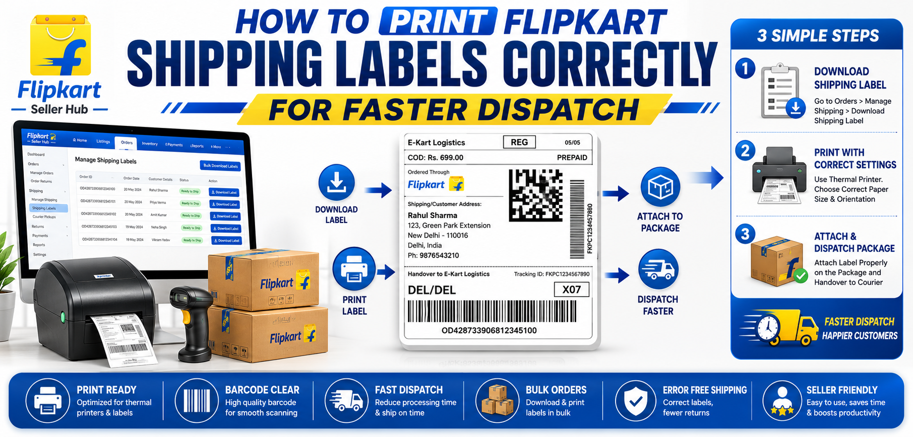 How to Print Flipkart Shipping Labels Correctly